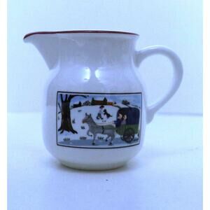 Villeroy & Boch Naif Christmas 3-1/2 Inch Creamer - Excellent Condition!